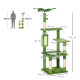 PawHut 142cm Cat Tree Tower, with Scratching Post, Hammock, Toy Ball, Platforms - Green