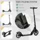 Kick Scooter, Folding 2 Wheel Scooter for 14+ Teens Adults, with Dual Brake System, Dual Suspension, 230mm Big Wheels, 3 Adjusta