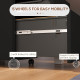 Vinsetto 3-Drawer Vertical Filing Cabinet with Pencil Tray, Lock and 5 Wheels, Steel Mobile File Cabinet, for A4, Legal and Lett