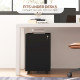 Vinsetto 3-Drawer Vertical Filing Cabinet with Pencil Tray, Lock and 5 Wheels, Steel Mobile File Cabinet, for A4, Legal and Lett