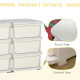 Kids Storage Unit, with Six Drawers - Cream