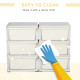 Kids Storage Unit, with Six Drawers - Cream