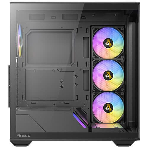 Antec C3 ARGB Gaming Case w/ Glass Side &amp; Front, ATX, 4x ARGB Fans, Fan Controller, LED Control Button, Mesh Airflow, USB-C, Bla