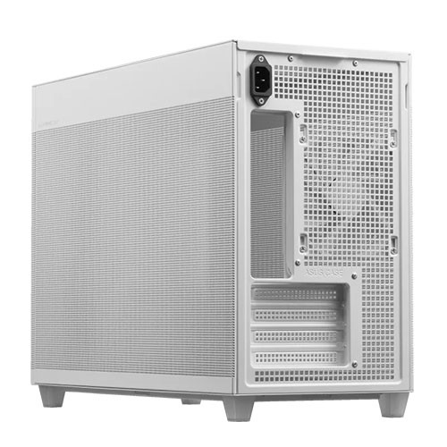 Asus Prime AP201 Gaming Case, Micro ATX, Quasi-Filter Mesh, USB-C, Tool-free Panels, 338mm GPU &amp; 360mm Radiator Support, White