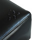 Faux Leather Footstool, Small Foot Rest, Rectangle Sofa Stool for Bedroom Living Room, Black