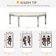 Half-Circle End Bench Ottoman Footstool Tufting Padded Seat Brushed Wood Base Antique Accents Home Seat Furniture Cream White an