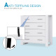Chest Of 4 Drawers Storage Cabinet Bedroom Clothes w/Metal Handles Base Freestanding Unit Furnishing Living Room White