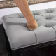 Fabric Bed End Bench Side Chaise Lounge Sofa Velvet Upholstered Tufted Accent Window Seat for Bedroom, Living Room, Hallway, Gre