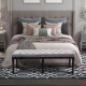 Fabric Bed End Bench Side Chaise Lounge Sofa Velvet Upholstered Tufted Accent Window Seat for Bedroom, Living Room, Hallway, Gre