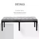 Fabric Bed End Bench Side Chaise Lounge Sofa Velvet Upholstered Tufted Accent Window Seat for Bedroom, Living Room, Hallway, Gre