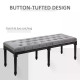 Fabric Bed End Bench Side Chaise Lounge Sofa Velvet Upholstered Tufted Accent Window Seat for Bedroom, Living Room, Hallway, Gre