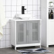kleankin Modern Under Sink Cabinet with 2 Doors, Bathroom Vanity Unit, Pedestal Under Sink Design, Storage Cupboard with Adjusta