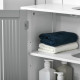 kleankin Modern Under Sink Cabinet with 2 Doors, Bathroom Vanity Unit, Pedestal Under Sink Design, Storage Cupboard with Adjusta