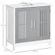 kleankin Modern Under Sink Cabinet with 2 Doors, Bathroom Vanity Unit, Pedestal Under Sink Design, Storage Cupboard with Adjusta