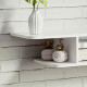 Floating TV Unit Stand for TVs up to 40&quot;, Wall Mounted Media Console with Storage Shelf, Entertainment Center, White