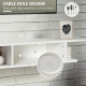 Floating TV Unit Stand for TVs up to 40&quot;, Wall Mounted Media Console with Storage Shelf, Entertainment Center, White