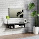 Floating TV Unit Stand for TVs up to 40&quot;, Wall Mounted Media Console with Storage Shelf, Entertainment Center, Black
