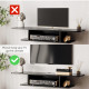 Floating TV Unit Stand for TVs up to 40&quot;, Wall Mounted Media Console with Storage Shelf, Entertainment Center, Black