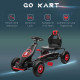 Kids Pedal Go Kart, with Adjustable Seat, Inflatable Tyres - Red