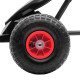 Kids Pedal Go Kart, with Adjustable Seat, Inflatable Tyres - Red