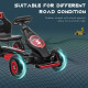 Kids Pedal Go Kart, with Adjustable Seat, Inflatable Tyres - Red