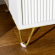 Elegant Chest of Two Drawers - White/Gold-Tone