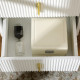 Elegant Chest of Two Drawers - White/Gold-Tone