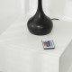 High Gloss Front Bedside Table with Drawers Nightstand with RGB LED Light and Remote for Bedroom Living Room White