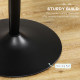 75H x Φ70cm Two-Person Minimalistic Dining Table - Black