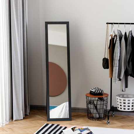 Full Length Mirror for Bedroom, Free Standing Dressing Mirror, Wall Mirror for Living Room, 37 x 154 cm, Black