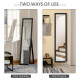 Full Length Mirror for Bedroom, Free Standing Dressing Mirror, Wall Mirror for Living Room, 37 x 154 cm, Black