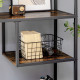 Industrial Bookcase Shelf, 6 Tier Metal Shelving, Storage Shelves for Living Room, Home Office, Bedroom, Rustic Brown
