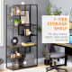 Industrial Bookcase Shelf, 6 Tier Metal Shelving, Storage Shelves for Living Room, Home Office, Bedroom, Rustic Brown