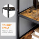 Industrial Bookcase Shelf, 6 Tier Metal Shelving, Storage Shelves for Living Room, Home Office, Bedroom, Rustic Brown