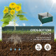 Outsunny Set of Two 60 x 60cm Steel Planter Boxes - Green