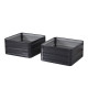 Outsunny Set of Two 60 x 60cm Steel Planter Boxes - Grey