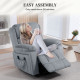 Eight Massage Point Electric Reclining Lift Chair, with Remote - Grey