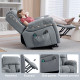 Eight Massage Point Electric Reclining Lift Chair, with Remote - Grey