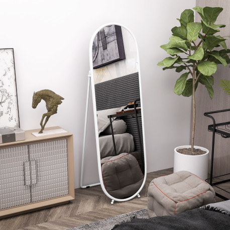 Two-Way Curved Full Length Mirror - White