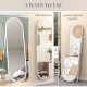 Two-Way Curved Full Length Mirror - White