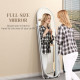 Two-Way Curved Full Length Mirror - White