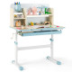 Kids Study Desk Height Adjustable Children Writing Table with Tilt Desktop