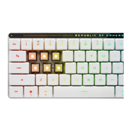 Asus ROG Falchion RX Low Profile Compact 65% Mechanical RGB Gaming Keyboard, Wireless/USB, ROG RX Red Switches, Per-key RGB Ligh