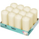 12 Bolsius Professional Pillar Candles - Ivory (168/68mm)