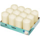 12 Bolsius Professional Pillar Candles - Ivory  (128/68mm)