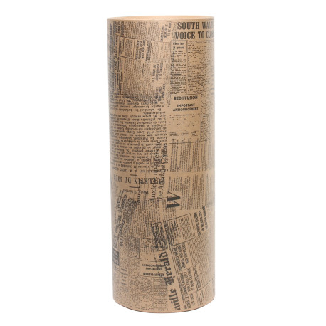 Black Newsprint on Brown Kraft Roll (50cm)