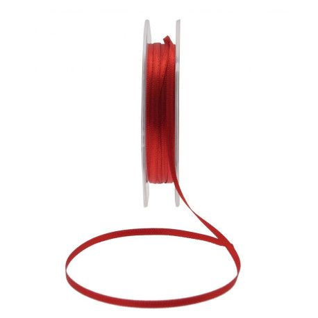 3mm Bright Red Satin Ribbon