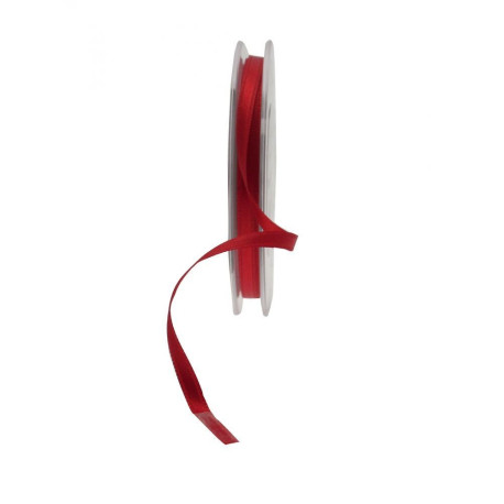 Deep Red Satin Ribbon 6mm x 20m