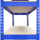2 x T-RAX Blue Metal Racking Units 75cm x 150cm x 30cm with Free Bay Connectors