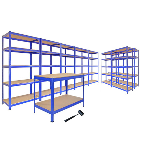 Garage Racking - Junk Eater Bundle - Boltless 5 Tier Garage Shelves